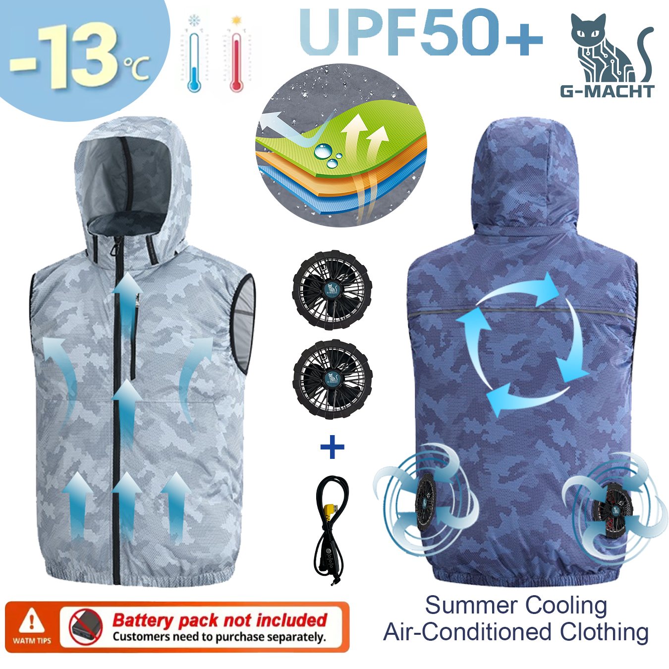 Outdoor Sport Brand Jacket - Summer Sport 12V/5V Fan Air Condition