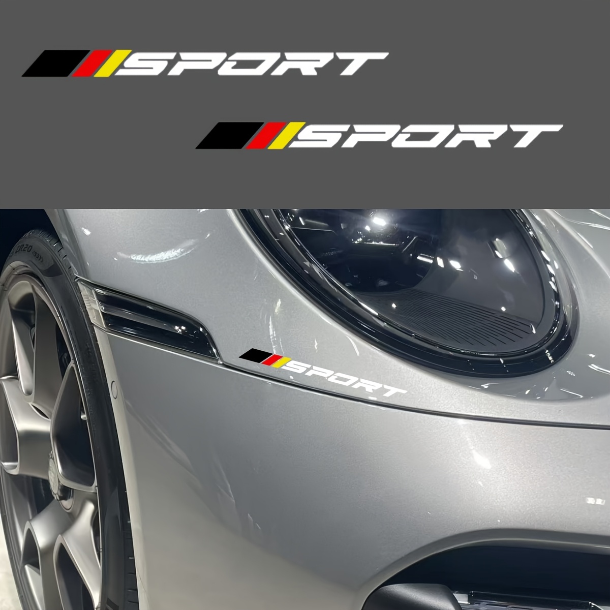 Outdoor Sport Logo - 2PCS SPORT Logo 2D Flat Stickers