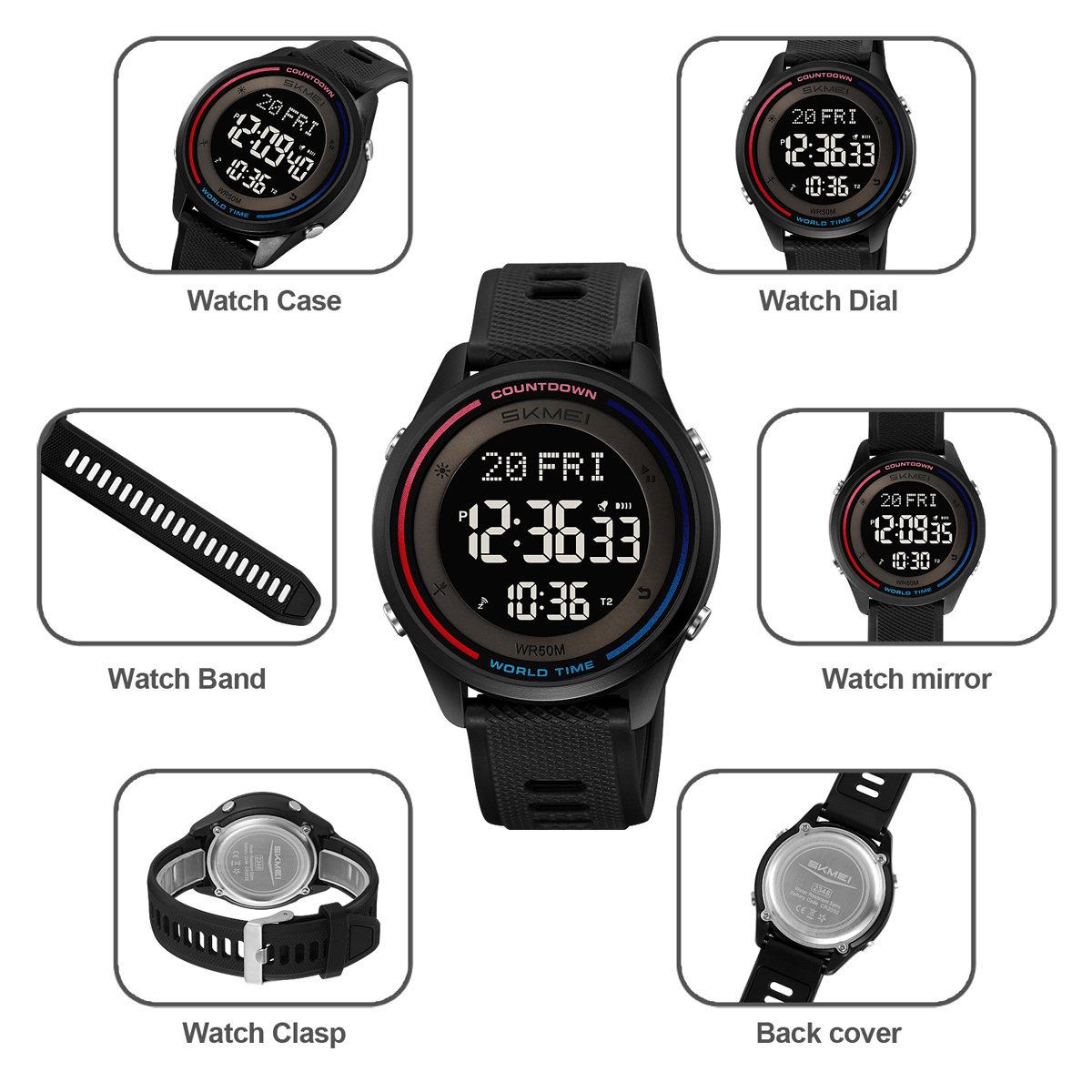 SKMEI Fashion Military Digital - Outdoor Sports List 评论和价格
