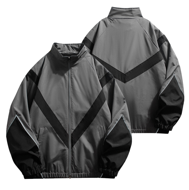 Men's Zipper Stand-Collar Raci - Outdoor Sport Logo 评论和价格