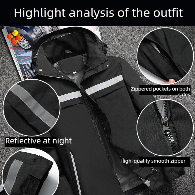 Lightweight Hooded Work Jacket - Outdoor Sport Windbreaker 评论和价格