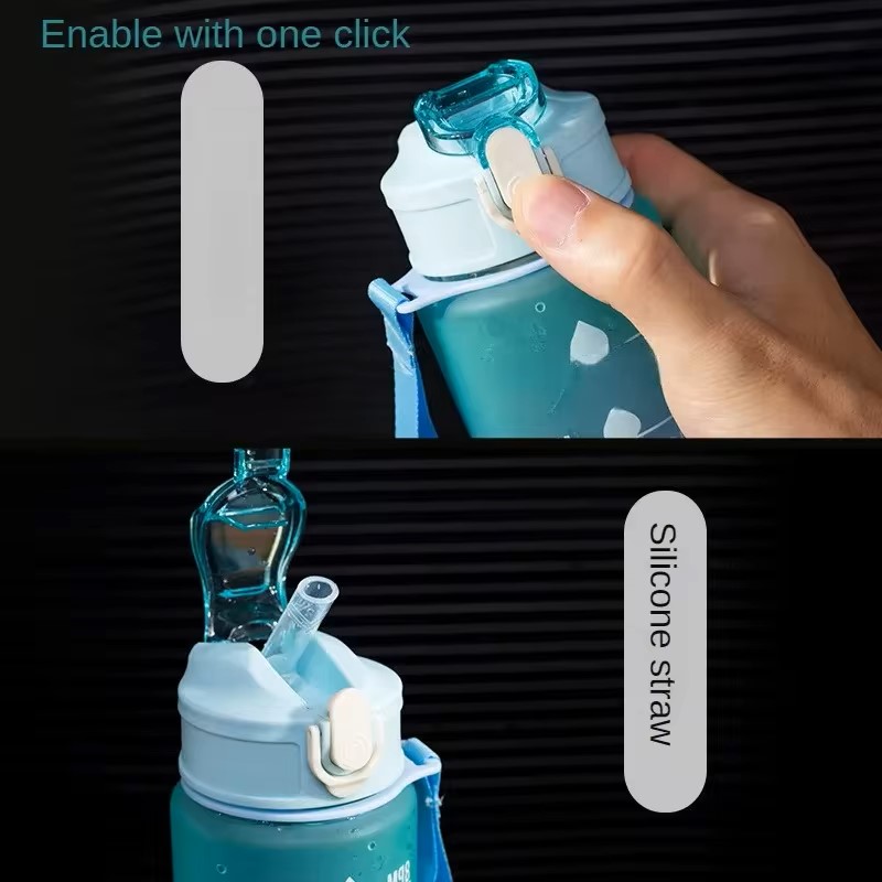 Sports Water Bottle with Time- - Outdoor Sports Adventure 评论和价格