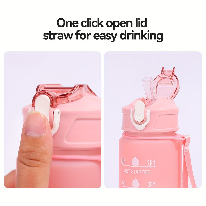 Sports Water Bottle with Time- - Outdoor Sports Adventure 评论和价格